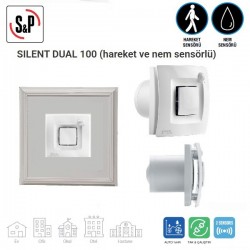 Soler-Palau Silent DUAL 100 Nem ve Hareket Sensörlü Fanlı Alüminyum Menfez (90m³/h) - Düz Panel - Yüzeysel Montaj - Beyaz Soler-Palau Silent DUAL 100 Nem ve Hareket Sensörlü Fanlı Alüminyum Menfez (90m³/h) - Düz Panel - Yüzeysel Montaj - Beyaz