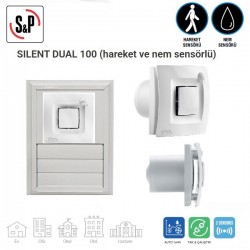 Soler-Palau Silent DUAL 100 Nem ve Hareket Sensörlü Fanlı Alüminyum Menfez (90m³/h) - Kanatlı - Yüzeysel Montaj - Beyaz Soler-Palau Silent DUAL 100 Nem ve Hareket Sensörlü Fanlı Alüminyum Menfez (90m³/h) - Kanatlı - Yüzeysel Montaj - Beyaz