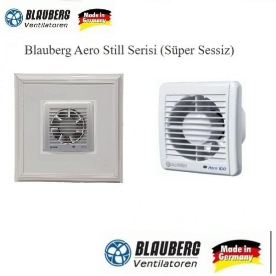 BLAUBERG Aero Still 100 Fanlı Menfez (84m³/H) - Düz Panel - Yüzeysel Montaj - (Süper Sessiz 25 db (A) 3 mt) - Beyaz