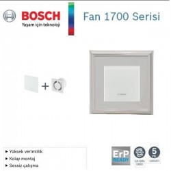 Bosch F1700 WS 100 Lik Aspiratörlü Fanlı Menfez (95m³/H) - Düz Panel -Yüzeysel Montaj - Mat Beyaz