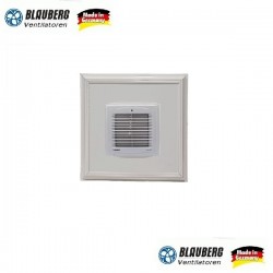 BLAUBERG AUTO 150 Otomatik Panjurlu - Banyo Fanlı Aluminyum Menfez (295m³/h) - Düz Panel - Yüzeysel Montaj - Beyaz