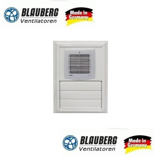 BLAUBERG AUTO 100  Fanlı Menfez (98m³/H) - Kanatlı - Yüzeysel Montaj - Beyaz