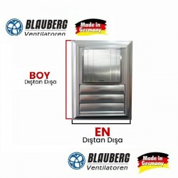 BLAUBERG Quatro Hi-Tec 100 Fanlı Menfez (88m³/H) - Kanatlı - Yüzeysel Montaj - Gümüş