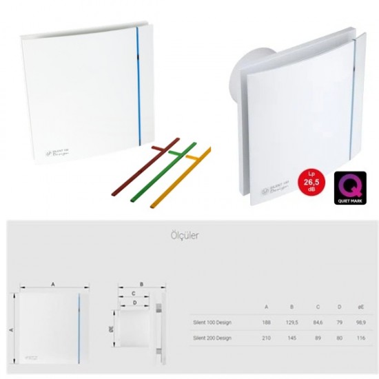 Soler-Palau Silent 100 CZ Design Fanlı Alüminyum Menfez (85m³/h) - Kanatlı - Yüzeysel Montaj - Gümüş Soler-Palau Silent 100 CZ Design Fanlı Alüminyum Menfez (85m³/h) - Kanatlı - Yüzeysel Montaj - Gümüş