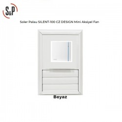 Soler-Palau Silent 100 CZ Design Fanlı Alüminyum Menfez (85m³/h)  - Kanatlı - Yüzeysel Montaj - Beyaz