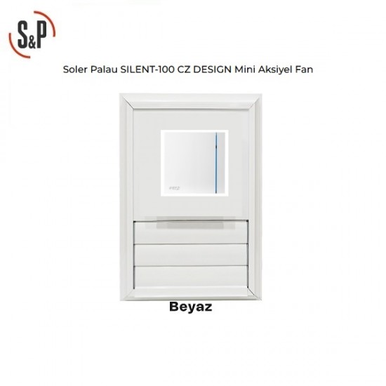 Soler-Palau Silent 100 CZ Design Fanlı Alüminyum Menfez (85m³/h) - Kanatlı - Yüzeysel Montaj - Beyaz Soler-Palau Silent 100 CZ Design Fanlı Alüminyum Menfez (85m³/h) - Kanatlı - Yüzeysel Montaj - Beyaz