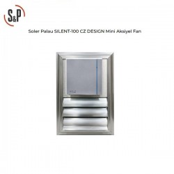 Soler-Palau Silent 100 CZ Design Fanlı Alüminyum Menfez (85m³/h)  - Kanatlı - Yüzeysel Montaj - Gümüş