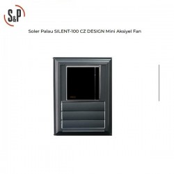 Soler-Palau Silent 100 CZ Design Fanlı Alüminyum Menfez (85m³/h)  - Kanatlı - Yüzeysel Montaj - Siyah